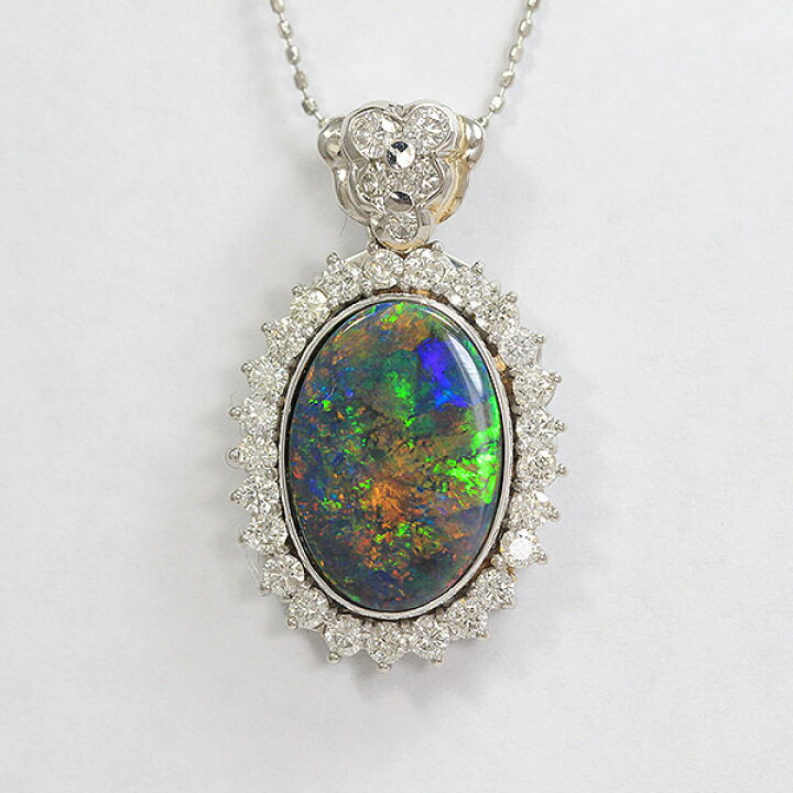 楽天市場】ブラックオパール 2.417ct/ダイヤモンド 計1.45ct 