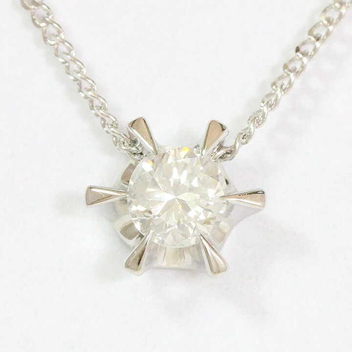 楽天市場】ネックレス 一粒石 ダイヤモンド 0.39ct プラチナ(Pt850 