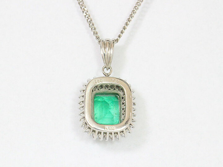 楽天市場】エメラルド 1.32ct/ダイヤモンド 計0.31ct ネックレス  