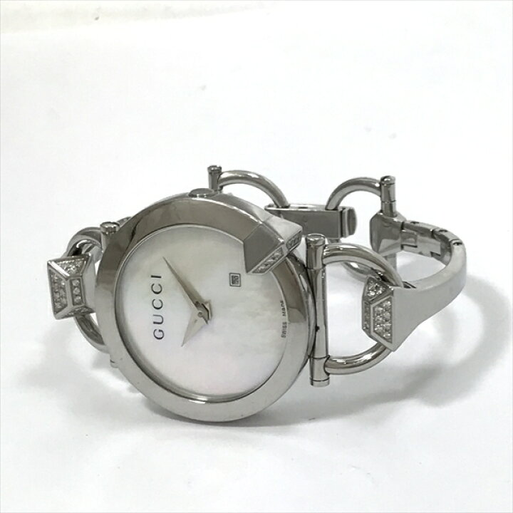 楽天市場】GUCCI(グッチ) キオド バングルウォッチ 122.5 シェル文字盤 