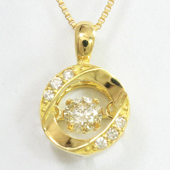 楽天市場】新品！ネックレス ダンシングストーン ダイヤモンド 0.13ct  