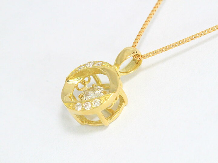 楽天市場】新品！ネックレス ダンシングストーン ダイヤモンド 0.13ct  