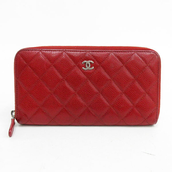 楽天市場】CHANEL(シャネル) ラウンドファスナー長財布 赤 レッド 