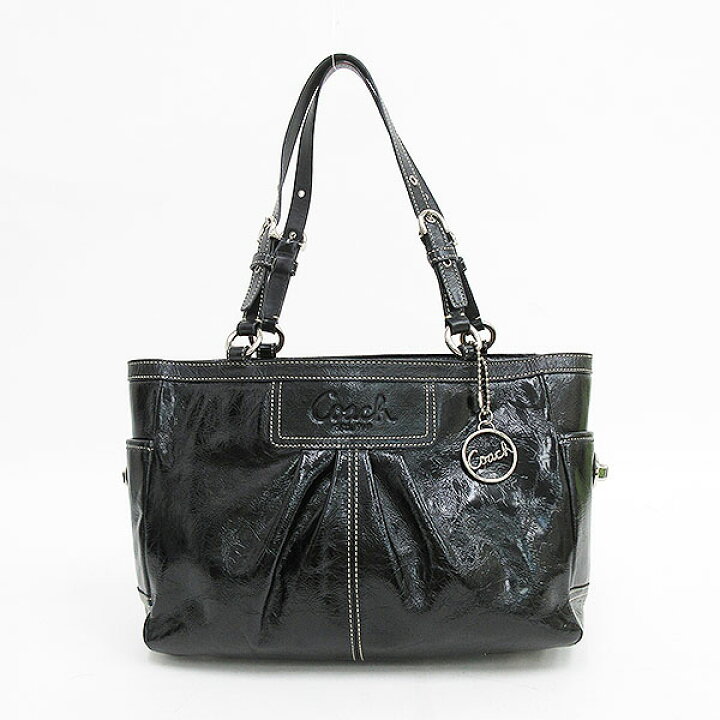 楽天市場】COACH(コーチ) トートバッグ F13761 黒 ブラック エナメル 
