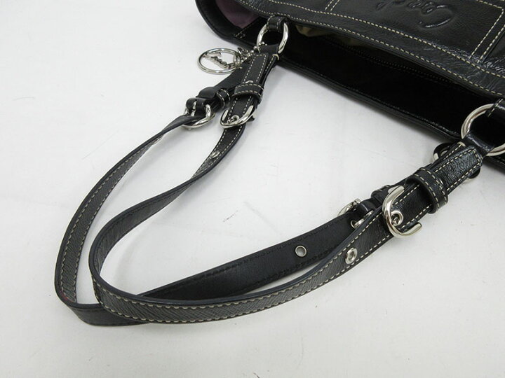 楽天市場】COACH(コーチ) トートバッグ F13761 黒 ブラック エナメル 