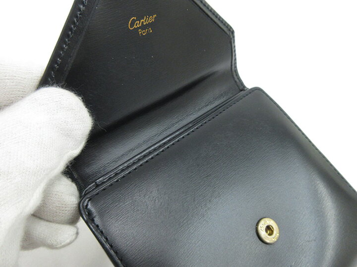 楽天市場】Cartier(カルティエ) サファイアライン がま口財布 二つ折り 