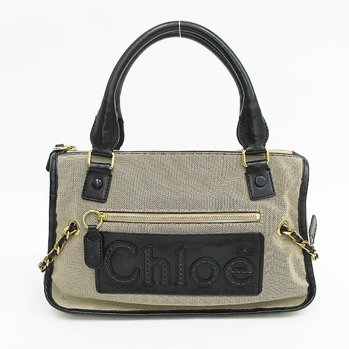 楽天市場】chloe(クロエ) ハーレー トートバッグ 黒 ブラック×ベージュ 