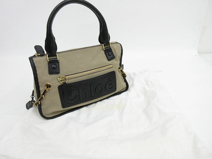 楽天市場】chloe(クロエ) ハーレー トートバッグ 黒 ブラック×ベージュ 