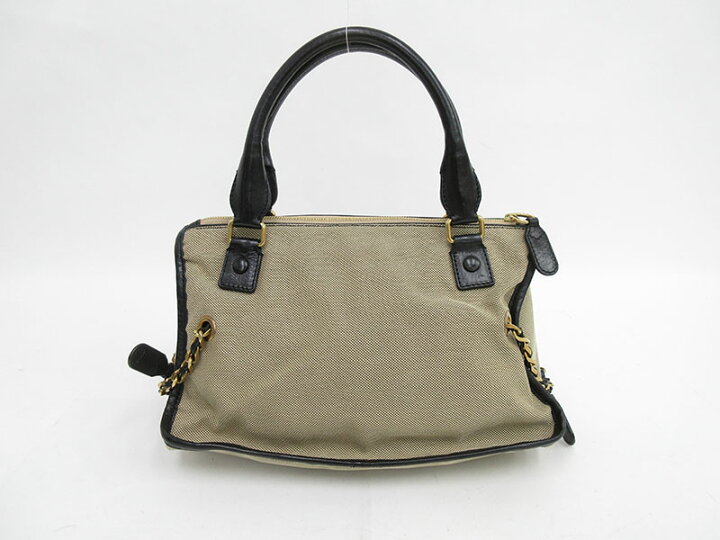 楽天市場】chloe(クロエ) ハーレー トートバッグ 黒 ブラック×ベージュ 