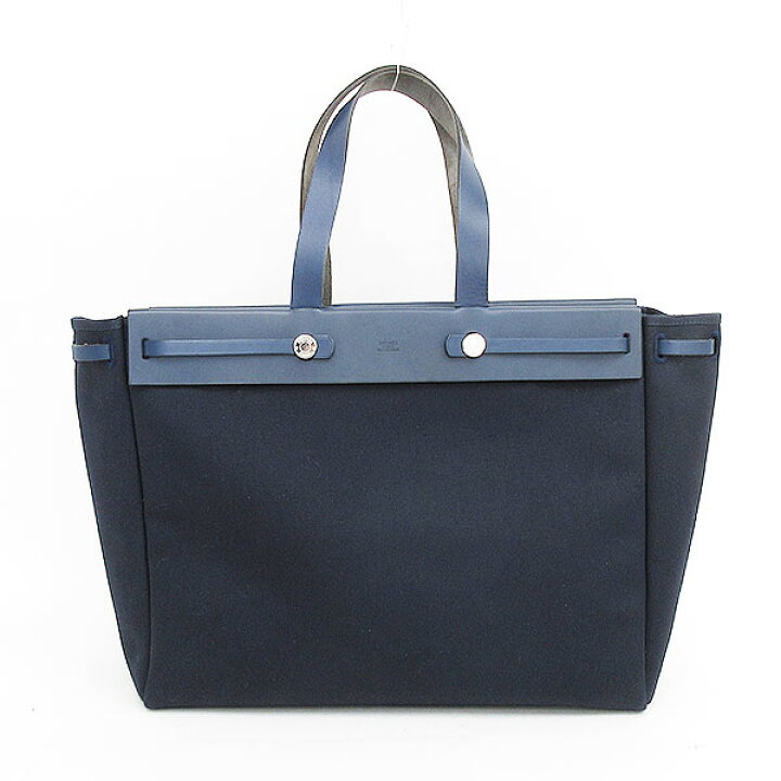 楽天市場】HERMES(エルメス) エールバッグ カバスGM 2WAY トート 紺  