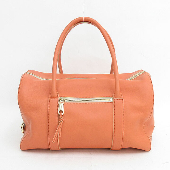 楽天市場】chloe(クロエ) マドレーヌ ボストンバッグ オレンジ レザー 