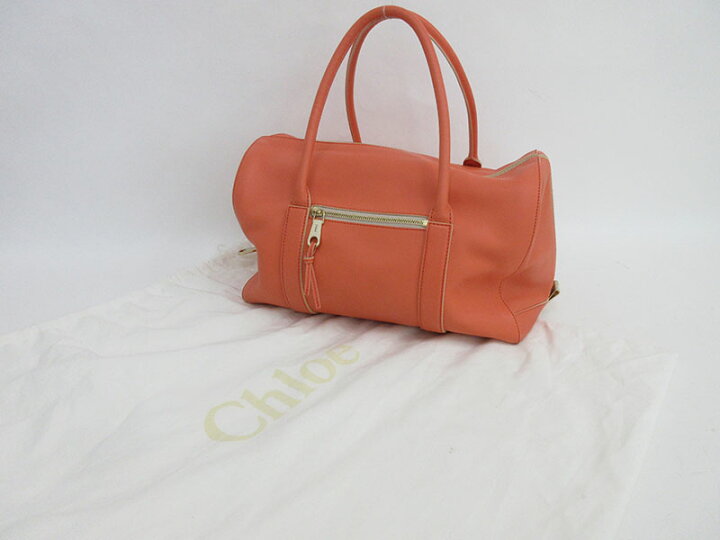 楽天市場】chloe(クロエ) マドレーヌ ボストンバッグ オレンジ レザー 
