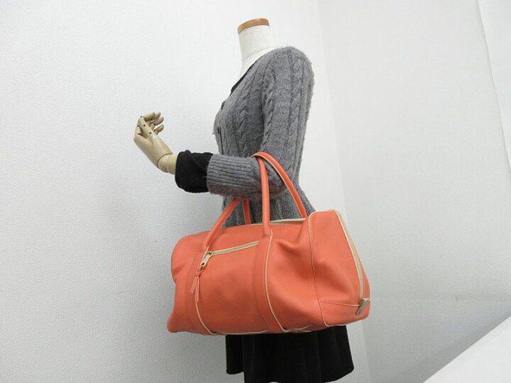 楽天市場】chloe(クロエ) マドレーヌ ボストンバッグ オレンジ レザー 