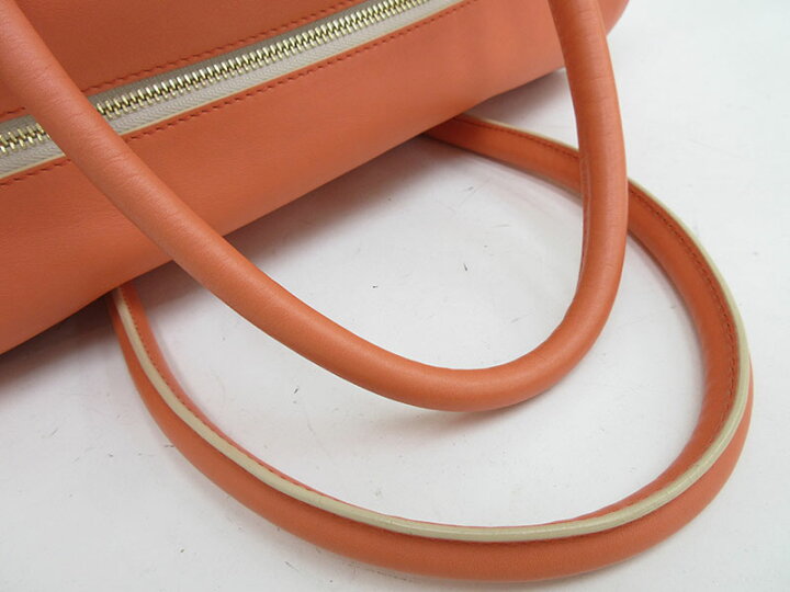 楽天市場】chloe(クロエ) マドレーヌ ボストンバッグ オレンジ レザー 