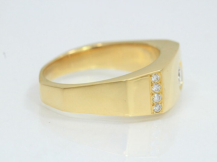 楽天市場】ダイヤモンド 0.308ct 計0.08ct リング 22.5号 18金イエロー  