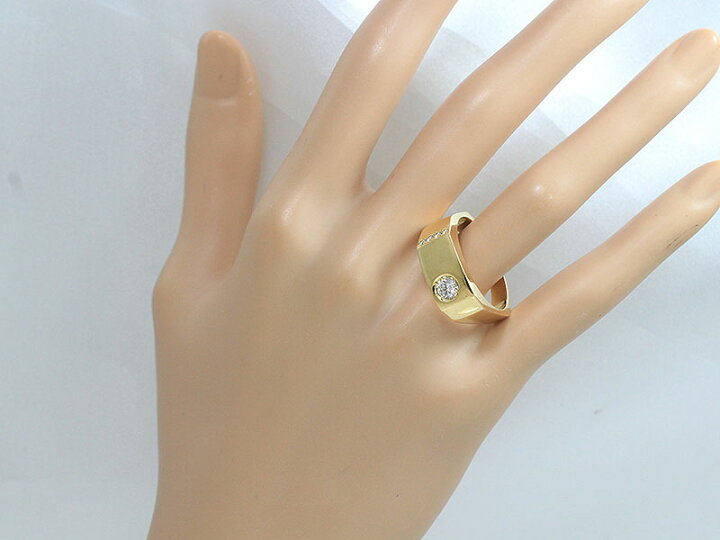 楽天市場】ダイヤモンド 0.308ct 計0.08ct リング 22.5号 18金イエロー  