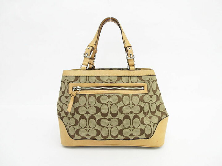 楽天市場】COACH(コーチ) シグネチャー トートバッグ 6830 茶 ブラウン 