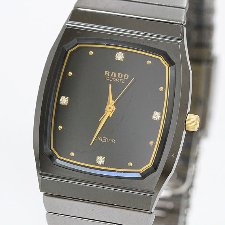 楽天市場】RADO(ラドー) ダイヤスター 4Pダイヤ 132.9504.3 ブラック 