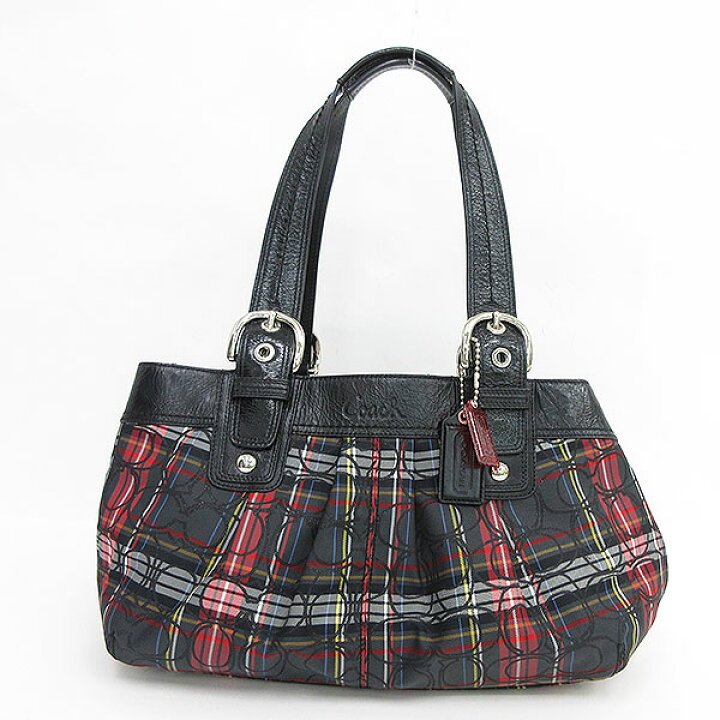 楽天市場】COACH(コーチ) チェック ポピー トートバッグ/ハンドバッグ 