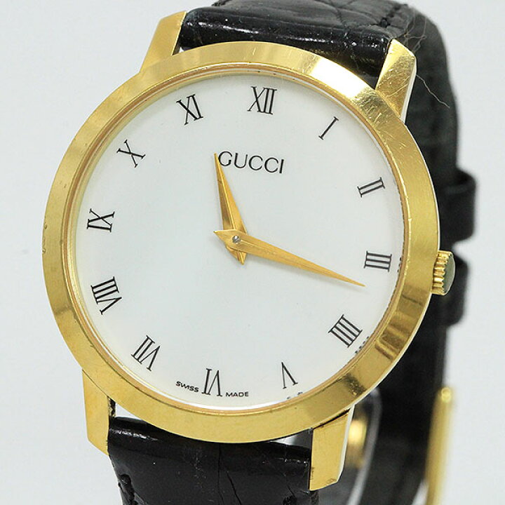 楽天市場】GUCCI(グッチ) 2200M 白文字盤 GP クォーツ メンズ 【中古  