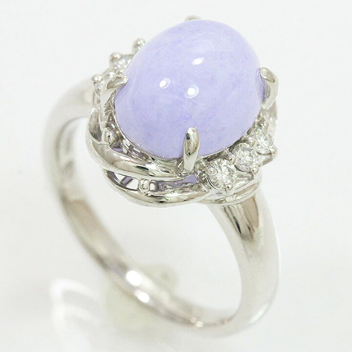 楽天市場】リング ラベンダーヒスイ 6.06ct ダイヤモンド 計0.20ct 14 