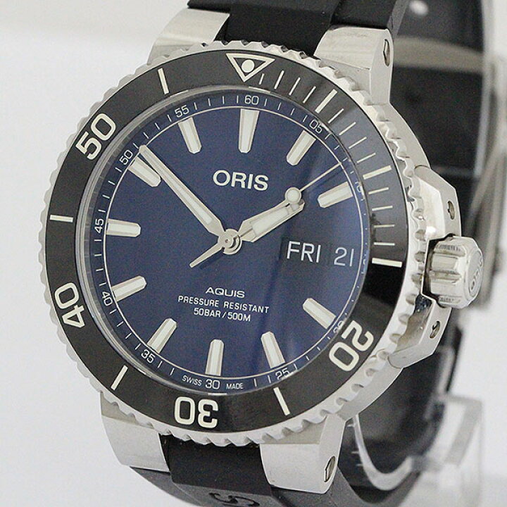 楽天市場】ORIS(オリス) アクイス ビッグデイト 7733 ネイビー文字盤 