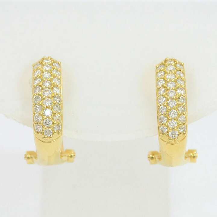 楽天市場】 イヤリング ダイヤモンド 計0.25ct×2 ピアス 18金イエロー 