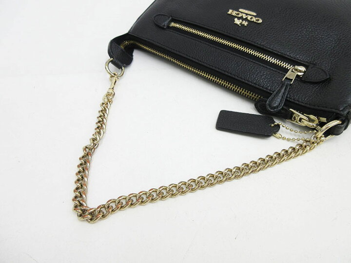楽天市場】COACH(コーチ) チェーンバッグ 53078 黒 ブラック レザー 