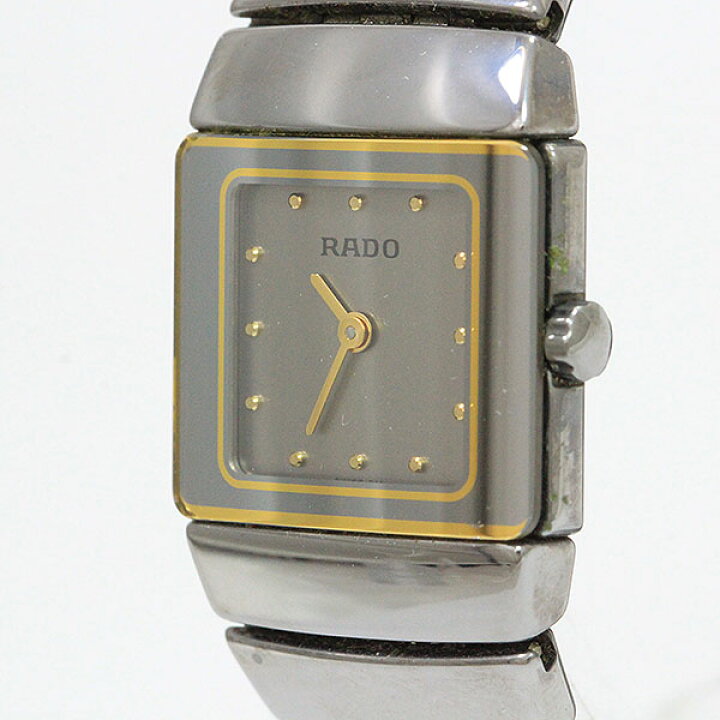 △ ☆美品【RADO】ラドー オベーション 152.0493.3 デイト セラミック 