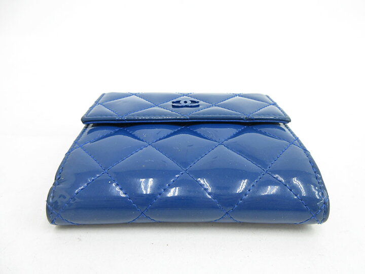 楽天市場】CHANEL(シャネル) マトラッセ Wホック財布 二つ折り 青 