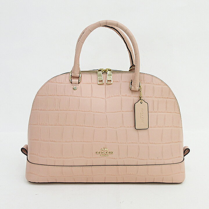 楽天市場】COACH(コーチ) ハンドバッグ F37264 ピンク クロコ型押し 