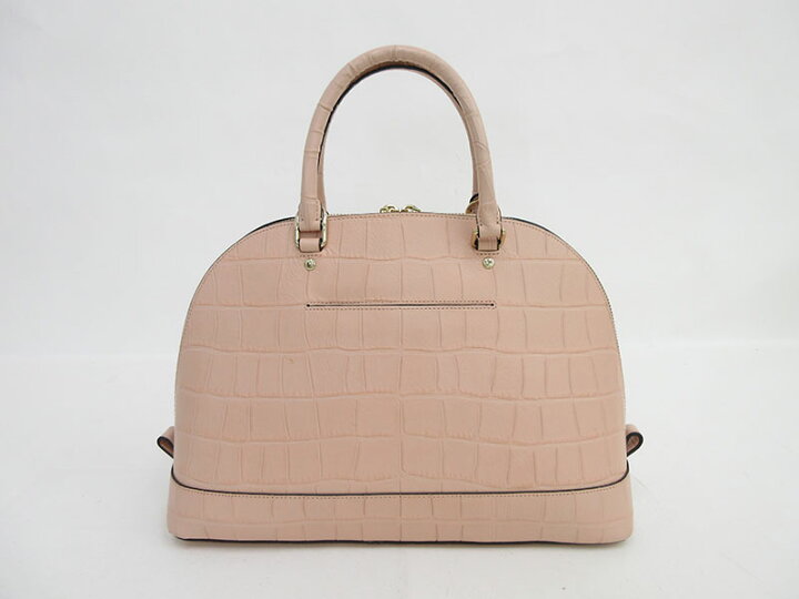 楽天市場】COACH(コーチ) ハンドバッグ F37264 ピンク クロコ型押し 