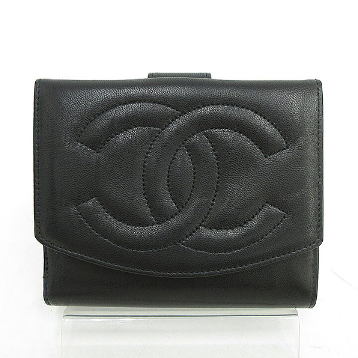 楽天市場】CHANEL(シャネル) ココマーク Wホック財布 二つ折り 黒 