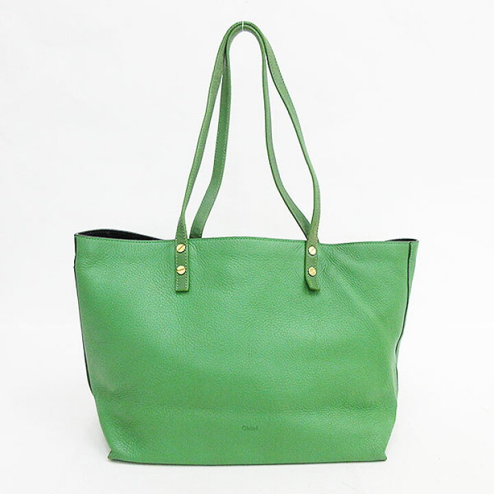 楽天市場】chloe(クロエ) トートバッグ ショルダー 緑 グリーン レザー 