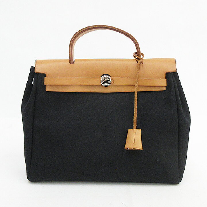 楽天市場】HERMES(エルメス) エール バッグ PM トート ハンド 黒 