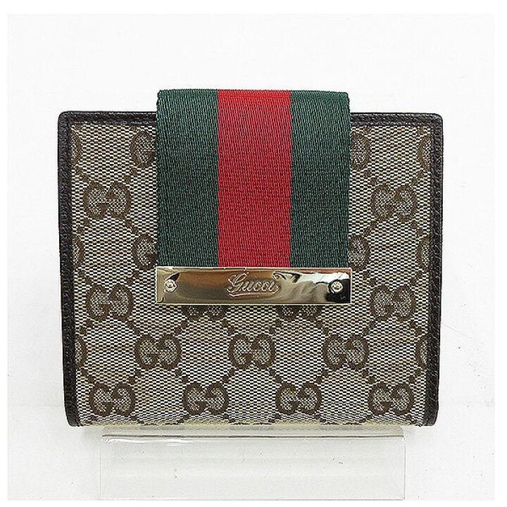 楽天市場】GUCCI(グッチ) GG柄 シェリー 二つ折り財布 181669 ベージュ  