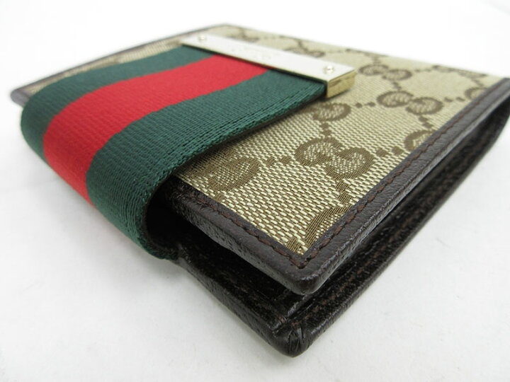 楽天市場】GUCCI(グッチ) GG柄 シェリー 二つ折り財布 181669 ベージュ  