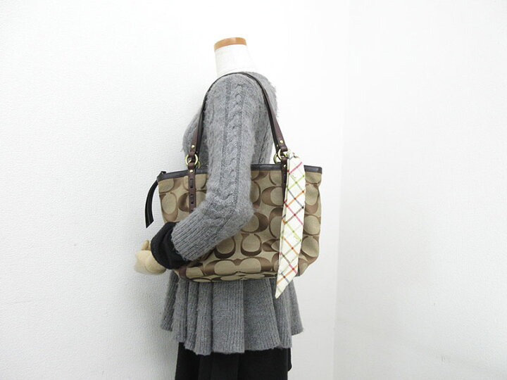 楽天市場】COACH(コーチ) シグネチャー トートバッグ スカーフ付き 