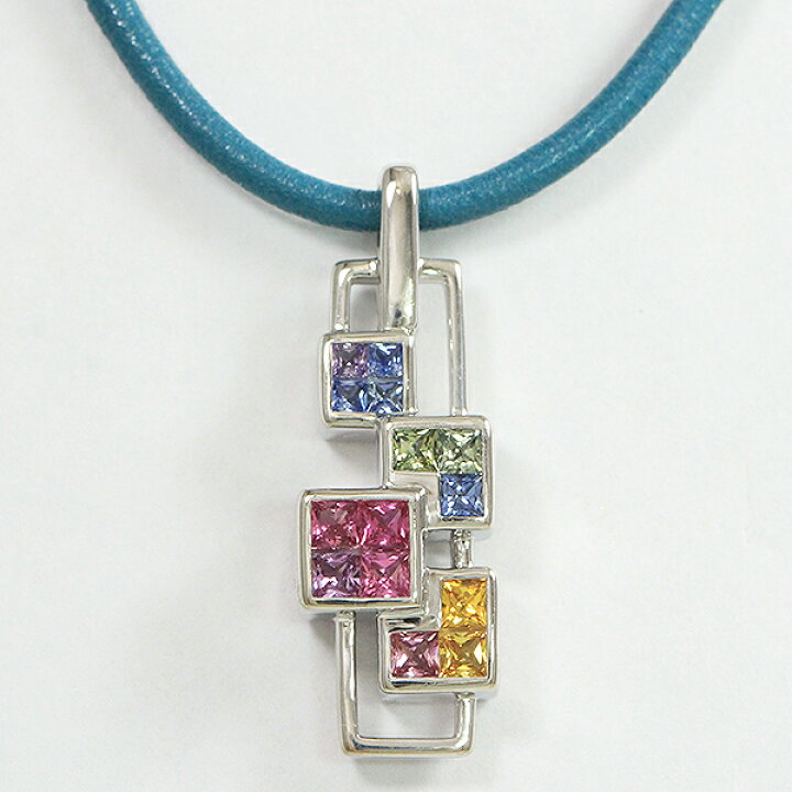 楽天市場】jeunet(ジュネ) ネックレス カラーサファイア 計1.20ct 18金  
