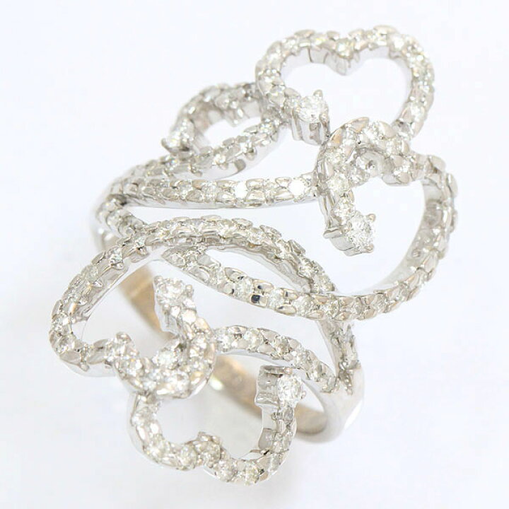 楽天市場】リング ハート ダイヤモンド 計1.60ct 16号 18金ホワイト 