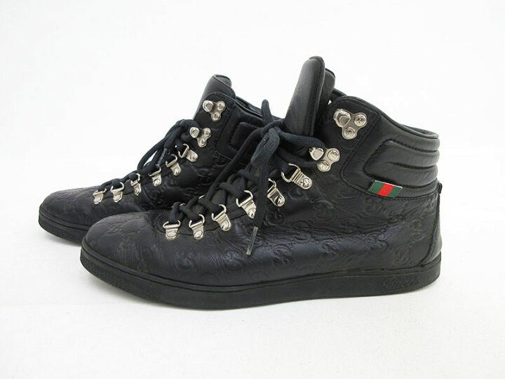 楽天市場】GUCCI(グッチ) GG柄 シマ ハイカットスニーカー 靴 約26cm 