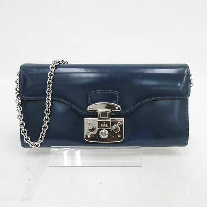 楽天市場】GUCCI(グッチ) チェーンウォレット 長財布 331746 青 ブルー 