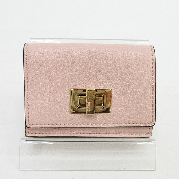楽天市場】FENDI(フェンディ) ピーカブー マイクロ三つ折り財布 ピンク  