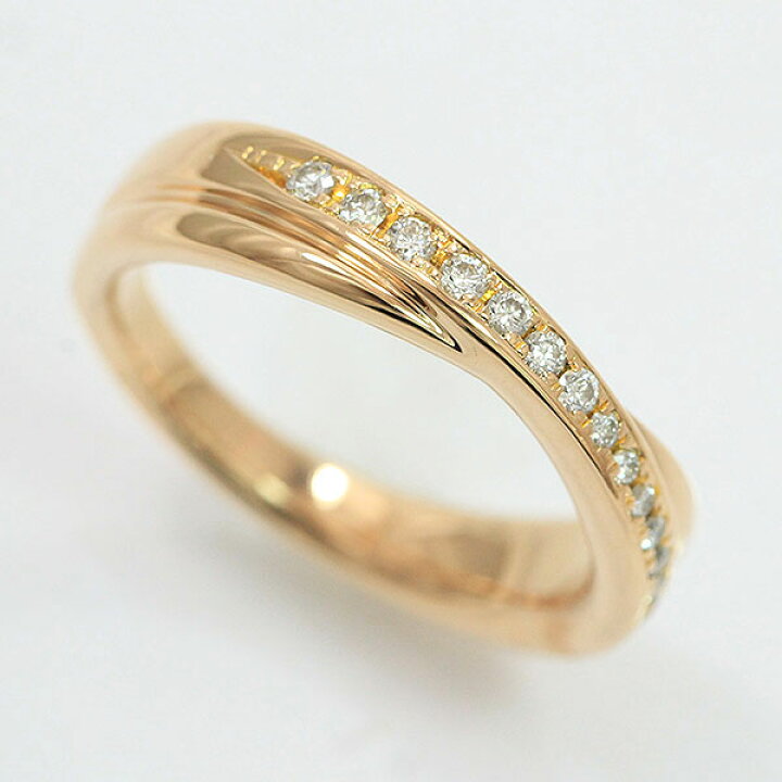 楽天市場】リング ダイヤモンド 計0.13ct 8号 18金ピンク 