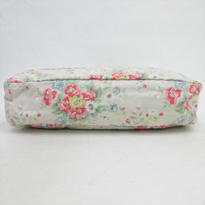 Cath Kidston(キャスキッドソン) フラワー 花柄 ロングショルダーバッグ 斜めがけ 白 ホワイト キャンバス/ 【ブランドバッグ】【中古】nb netshop とーたる キャスキッドソン ショルダー ムック本付録 花柄 バッグ キャンパス地 帆布