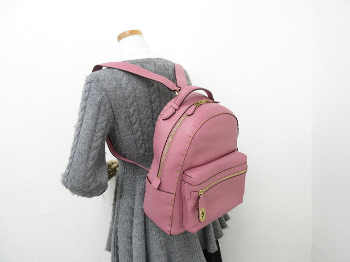 楽天市場】COACH(コーチ) ウィズリベット リュック 31016 ピンク 