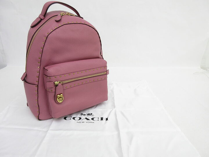 楽天市場】COACH(コーチ) ウィズリベット リュック 31016 ピンク 