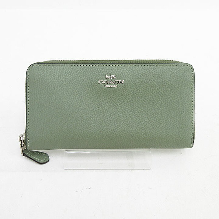 楽天市場】COACH(コーチ) ラウンドファスナー 長財布 緑 グリーン 
