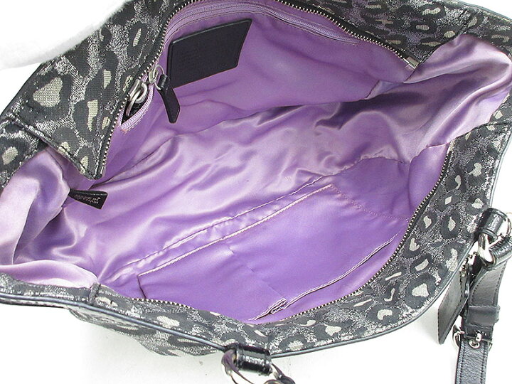 楽天市場】COACH(コーチ) レオパード ショルダー トート バッグ F17675 