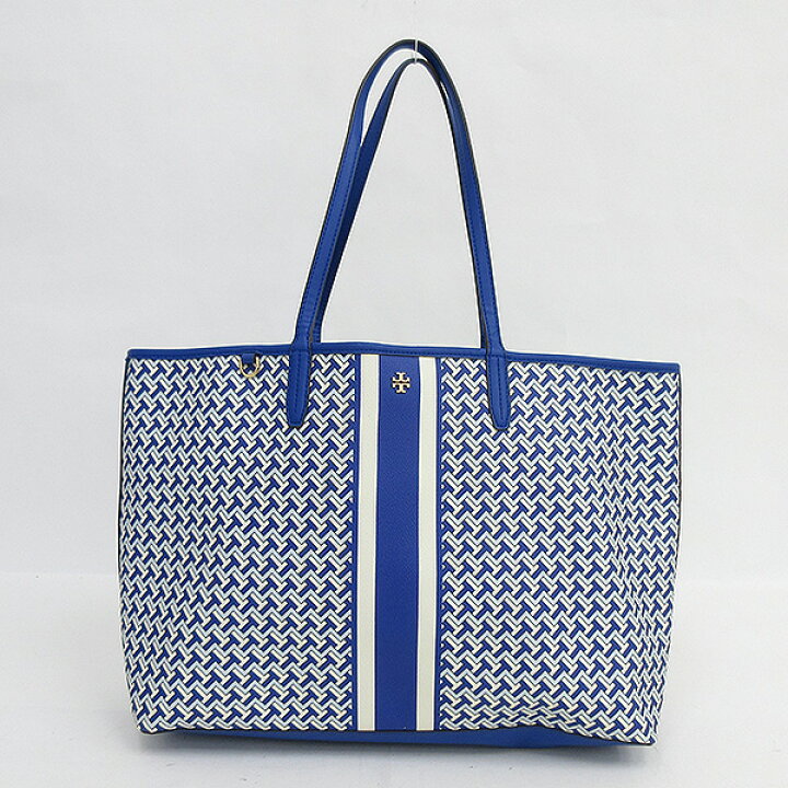 楽天市場】TORY BURCH(トリーバーチ) 幾何学デザイン トートバッグ 青 